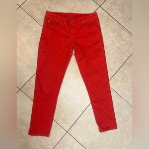 Stylish Red Women's Jeans